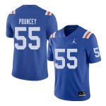 Men's Florida Gators #55 Mike Pouncey NCAA Jordan Brand Royal Throwback Alternate Authentic Stitched College Football Jersey ERJ7762JD